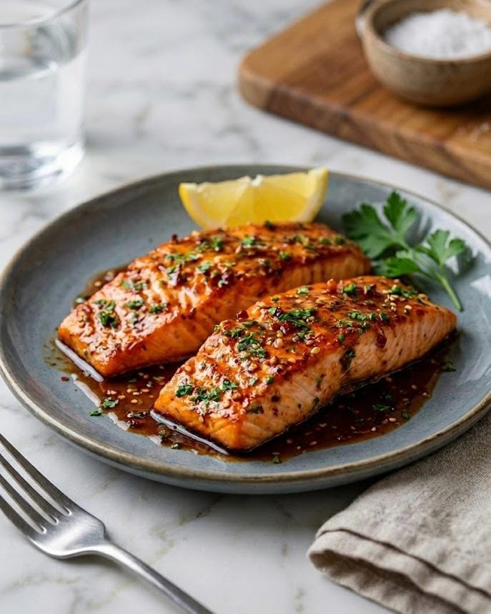 Baked Honey Garlic Salmon Recipe