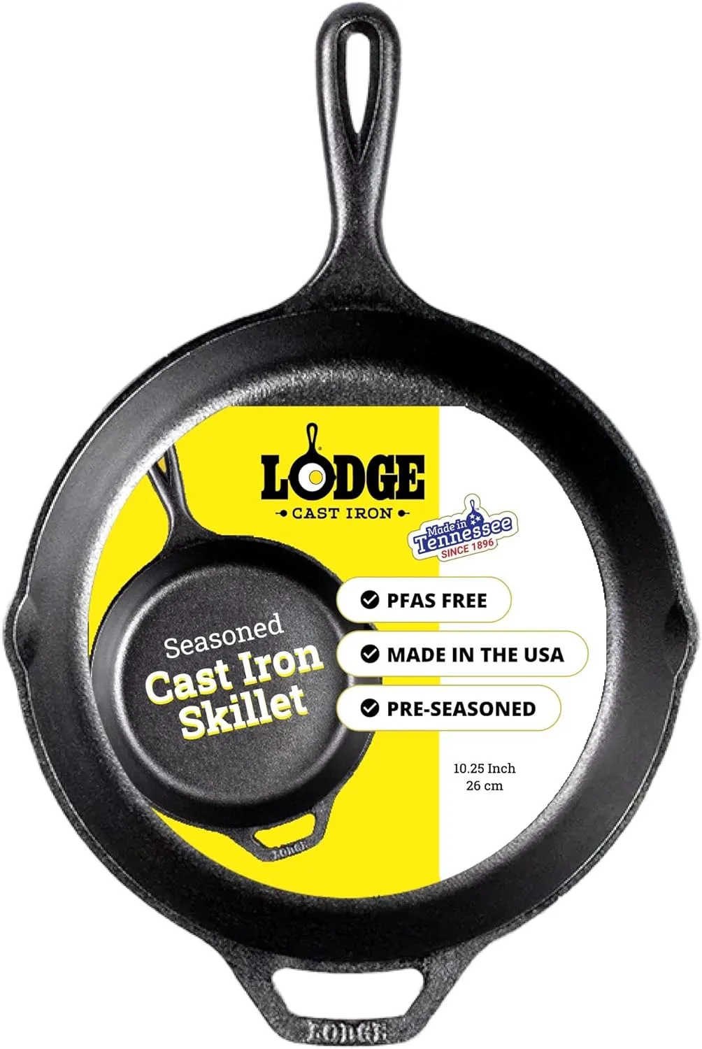 Lodge 10.25 Inch Cast Iron Skillet with Assist Handle