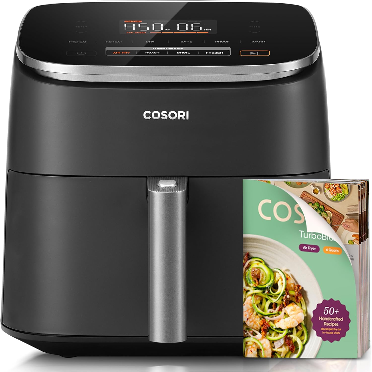 Cosori 9-in-1 TurboBlaze Air Fryer 6 Qt, PFAS-Free Ceramic Coating
