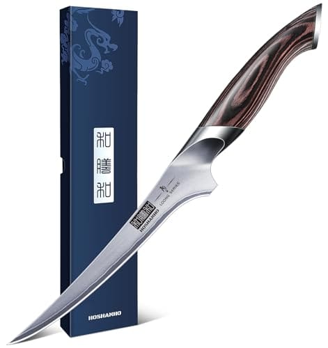 Fillet Knife 7 Inch, Super Sharp Boning Knife in High Carbon Stainless Steel